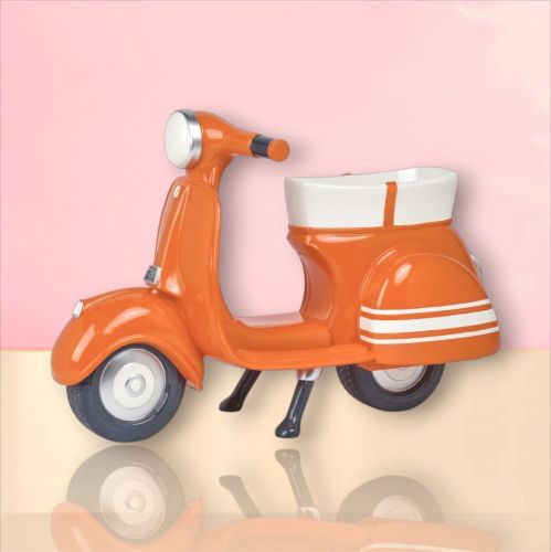 23in Orange Vespa Planter - NEW Spring 2026