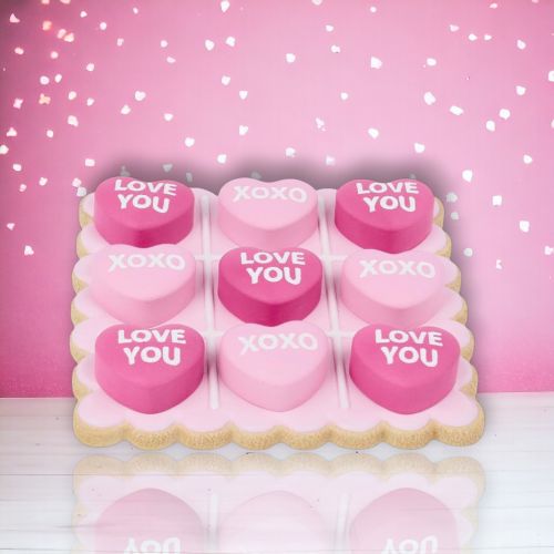 7.5in Set/10 Heart Tic Tac Toe - NEW 2026