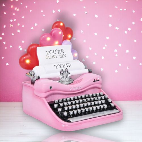 8.5in LED Pink Typewriter - NEW 2026