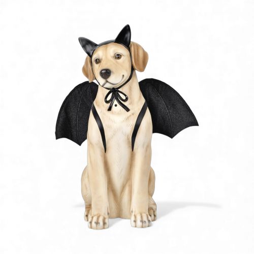 26in Labrador w/Bat Wings LED Music Box Min/1