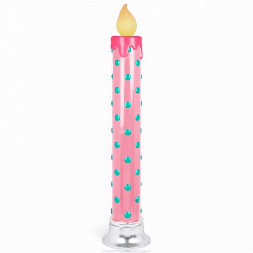 51in Vintage Blue LED Candle Display Min/1