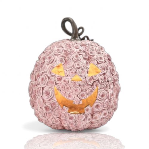 14in Pink Rose Pumpkin Min1