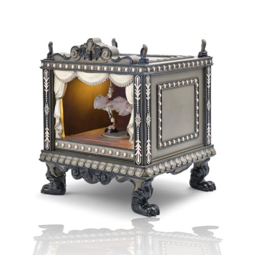 11.5in LED Skeleton Ballerina Stage Music Box Min/1