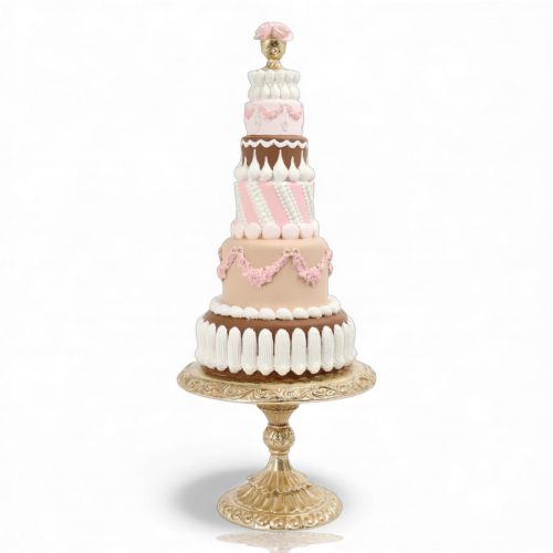 23.5in Pink Chocolate Tiered Cake Min/1