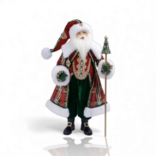 38.5in Majestic Fabric Santa  Min/1