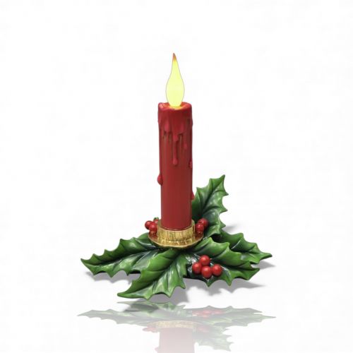 12in Red LED Candle Min/2