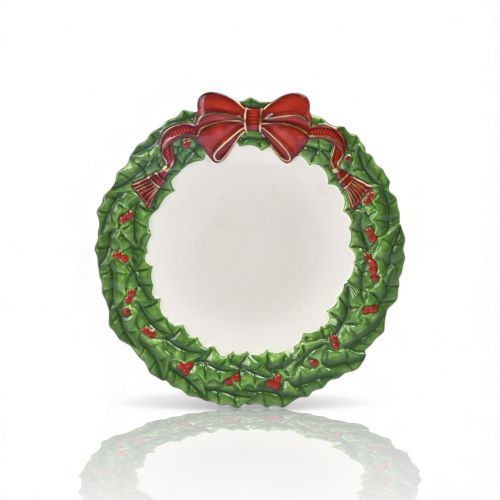 8in Green Wreath Plate Min/4