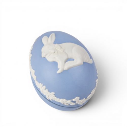 6in Blue Egg Box w/Bunny Min/4