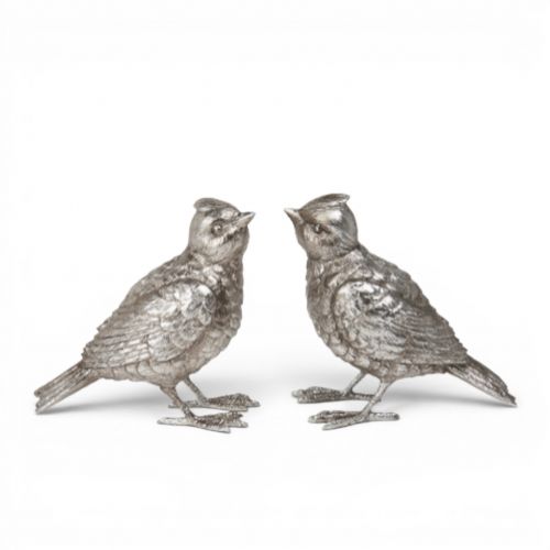 2 Asst 4in Silver Birds Min/8