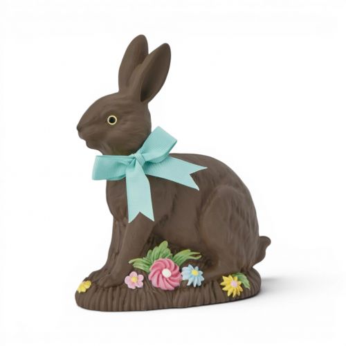 7in Choc Bunny w/Blue Bow Sitting Min/3