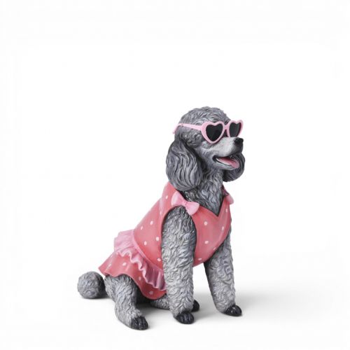 12.5in Poodle w/Pink Sundress Min/1