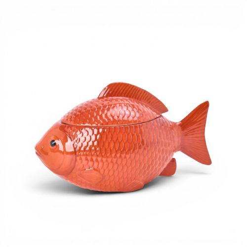 11.5in Coral Fish Container w/Lid Min/3